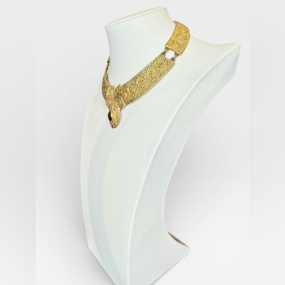 NAPIER 1971 Egyptian Collection Bib Necklace, BOOK PIECE - Picture 7 of 16